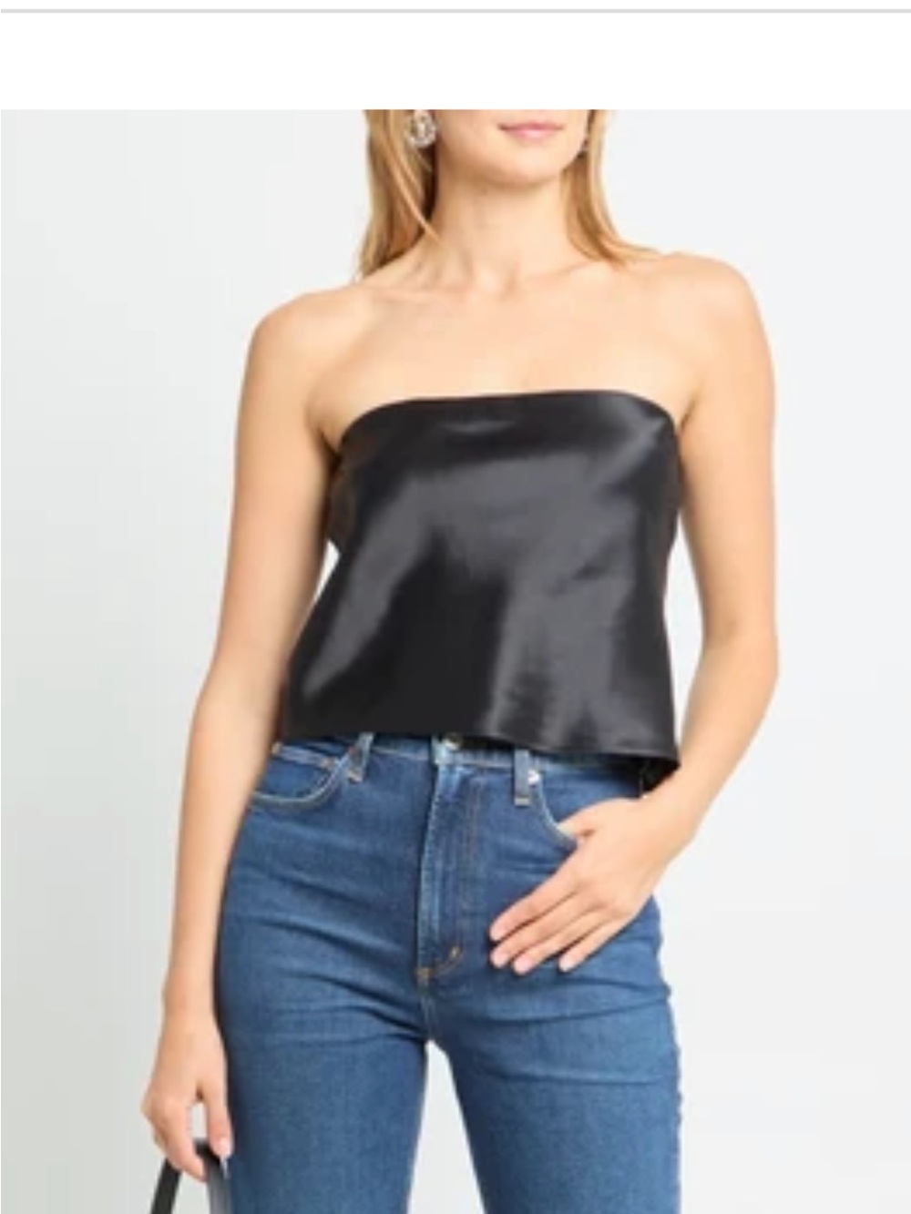 Kourt Emilie 100% silk top in black color